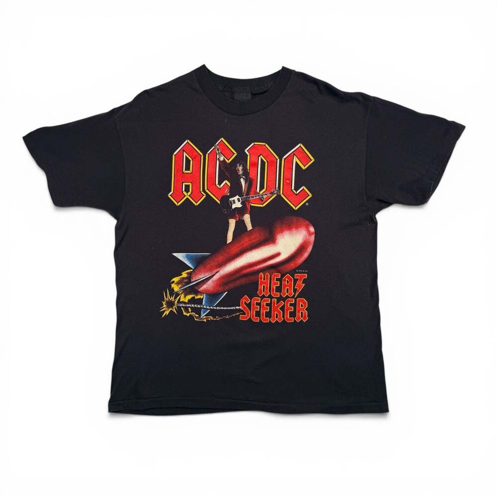Vintage 1988 AC/DC Heat Seeker World Tour T-Shirt Size L